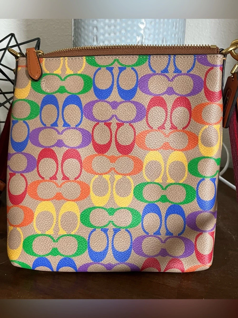 Coach Rainbow Leather Crossbody